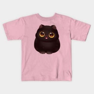 Chonky Black Cat Kids T-Shirt